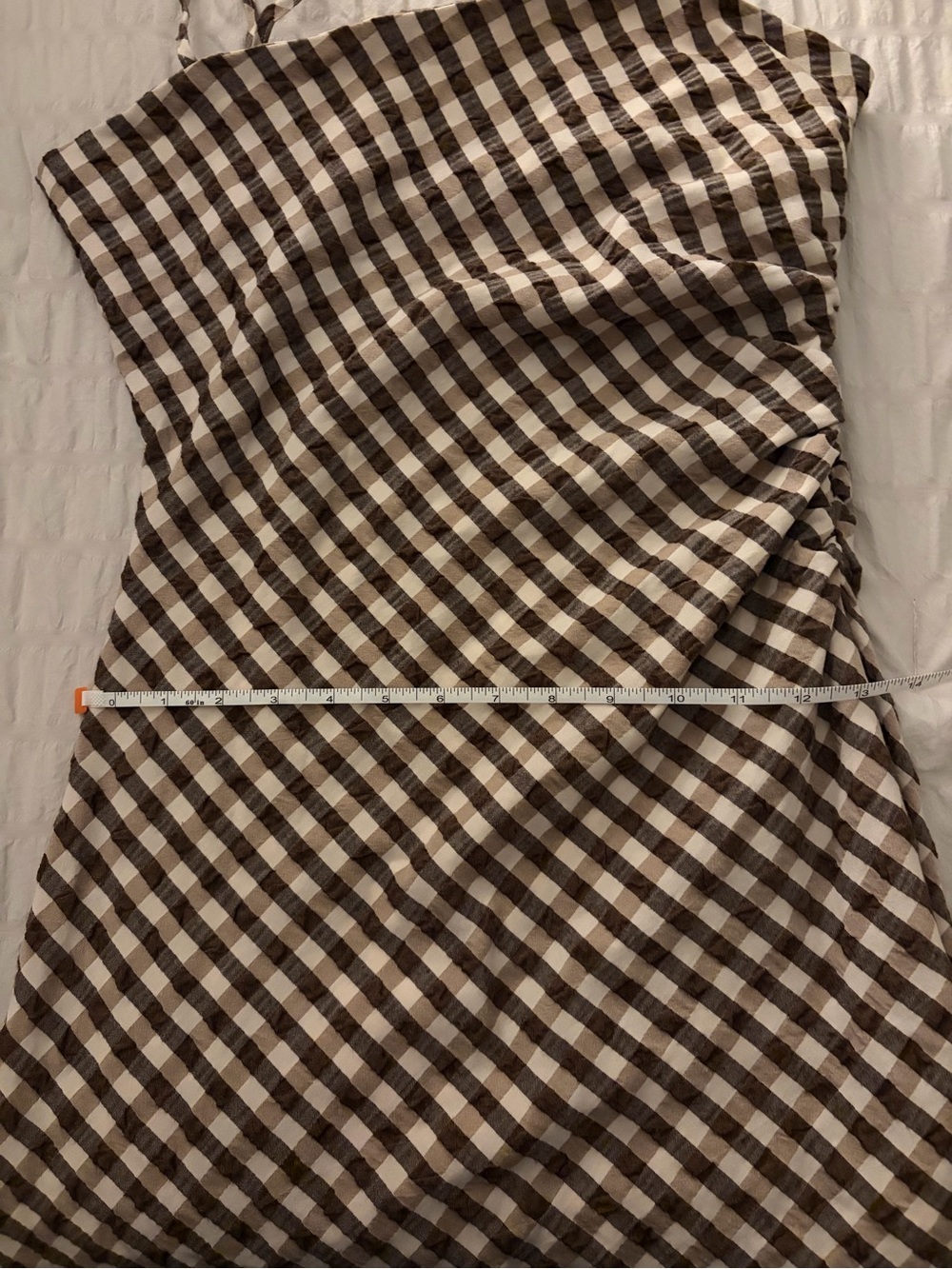 House of Harlow 1960 Brown and White Gingham Midi Dress - Picture 10 of 11